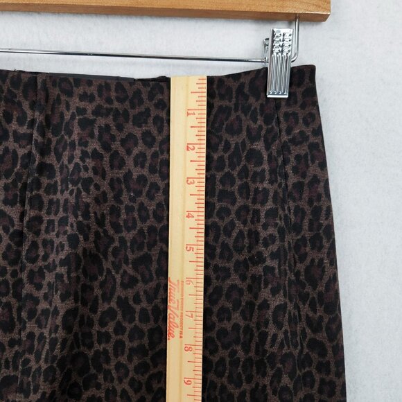 Liverpool Skirt Womens 2 26 Brown Cheetah Print Stretch Knit Midi Pencil NEW - Picture 4 of 13